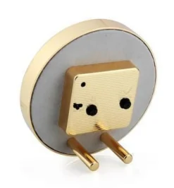 Pastel Pink Enamel & Gold Alarm Clock - 1 Each