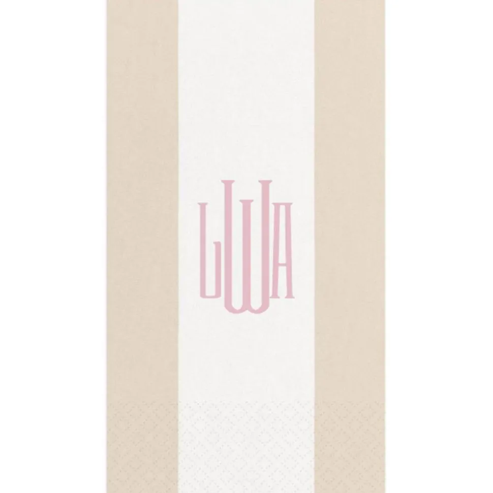 Personalized Monogram Bandol Stripe Guest Towel Napkins