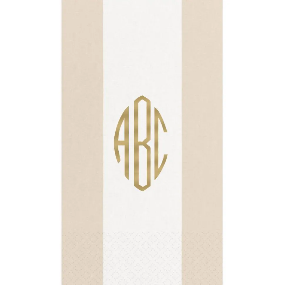Personalized Monogram Bandol Stripe Guest Towel Napkins