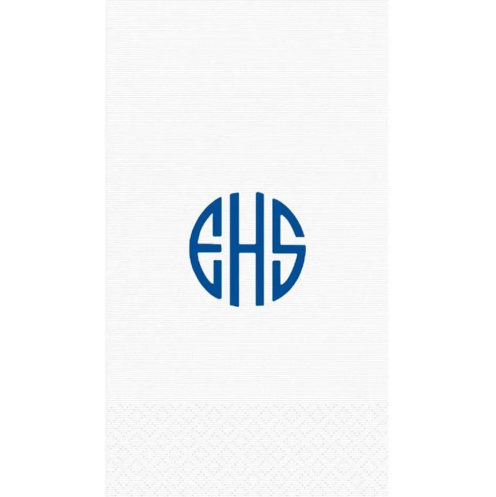Personalized Monogram Paper Linen Guest Towel Napkins