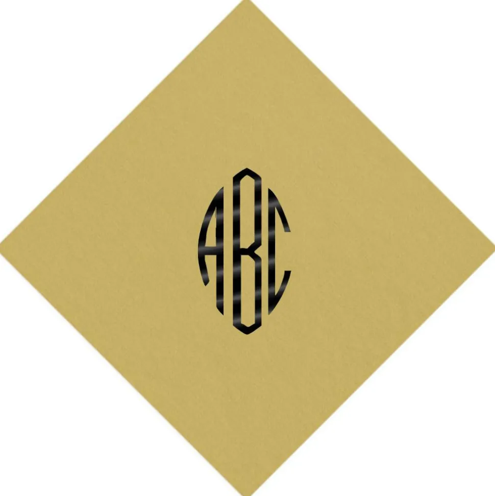 Personalized Monogram Paper Linen Cocktail Napkins
