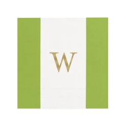 Personalized Single Initial Bandol Stripe Cocktail Napkins