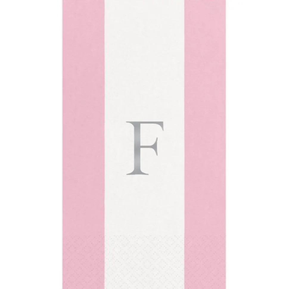 Personalized Single Initial Bandol Stripe Guest Towel Napkins