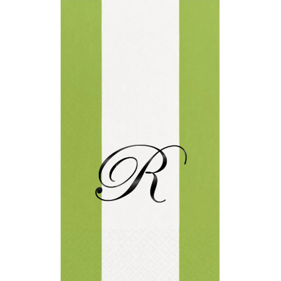 Personalized Single Initial Bandol Stripe Guest Towel Napkins