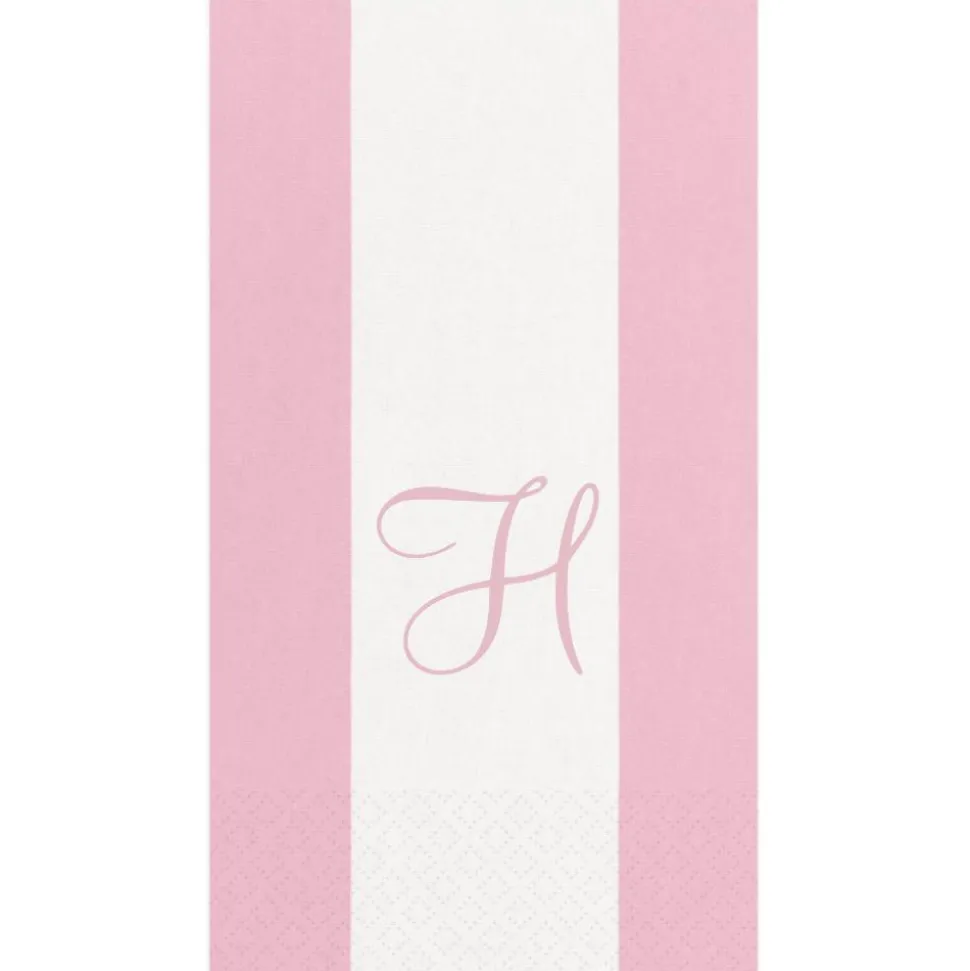 Personalized Single Initial Bandol Stripe Guest Towel Napkins