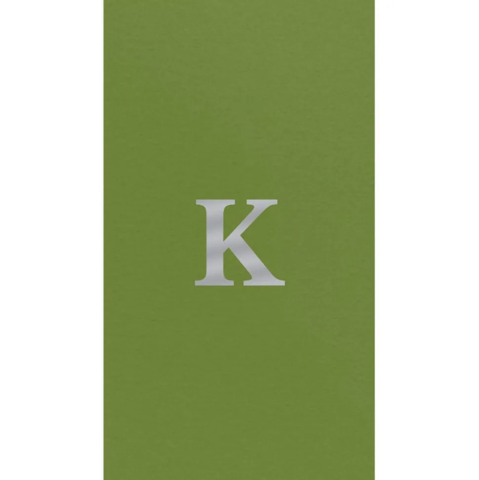 Personalized Single Initial Paper Linen Guest Towel Napkins