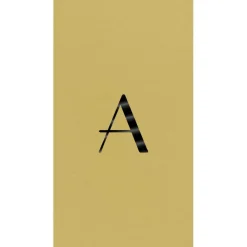 Personalized Single Initial Paper Linen Guest Towel Napkins