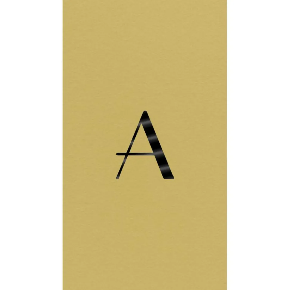 Personalized Single Initial Paper Linen Guest Towel Napkins