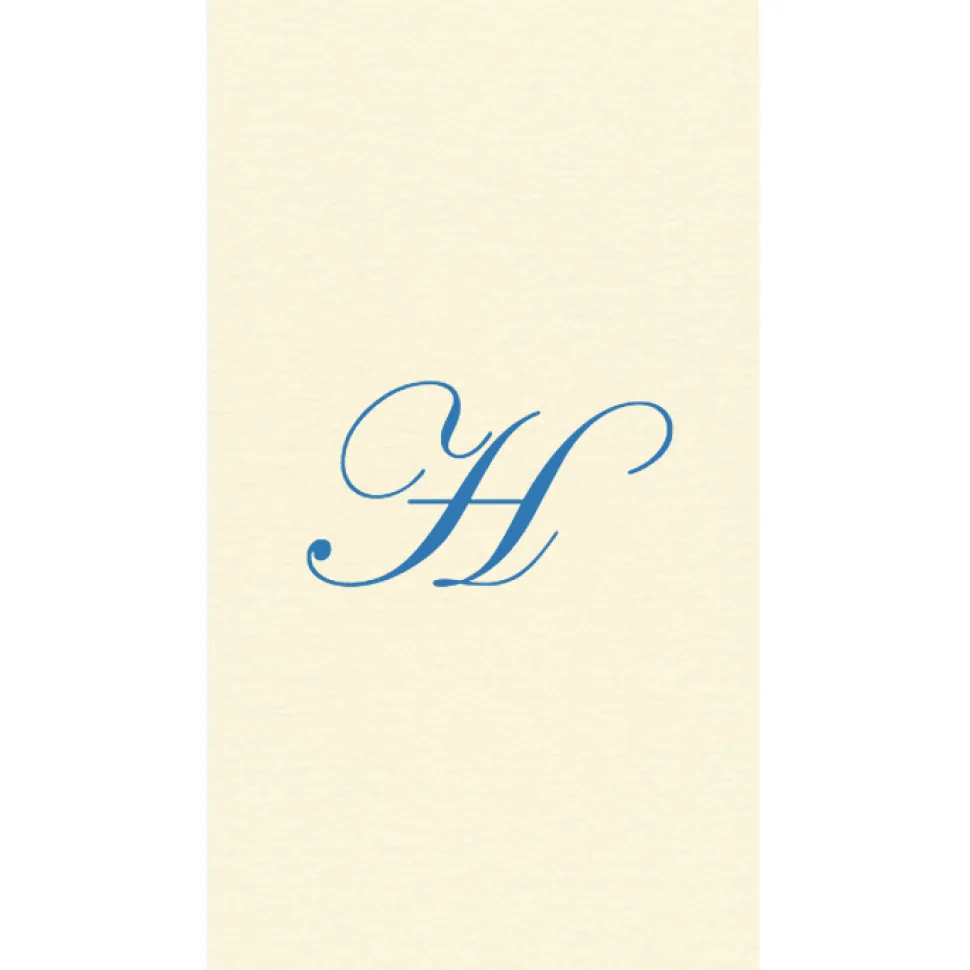 Personalized Single Initial Paper Linen Guest Towel Napkins