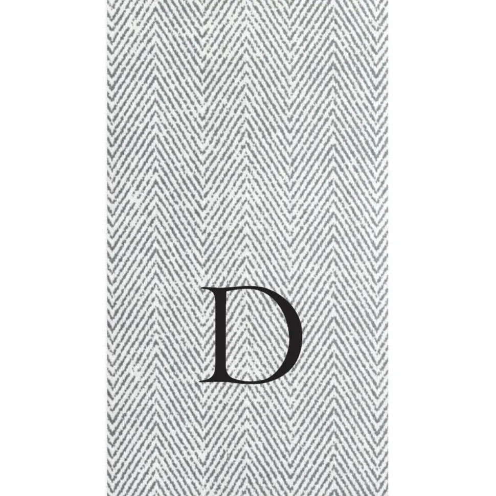 Personalized Single Initial Jute Guest Towel Napkins