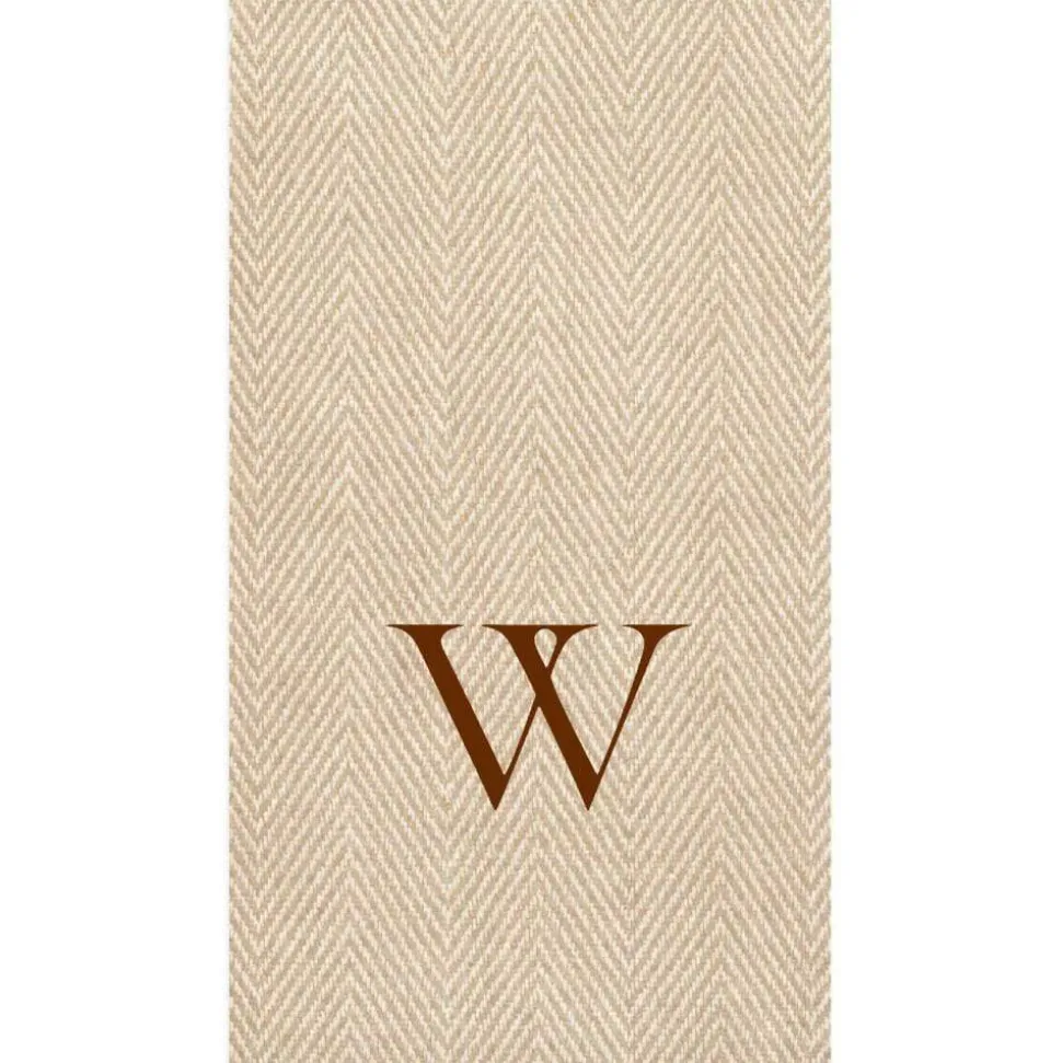 Personalized Single Initial Jute Guest Towel Napkins