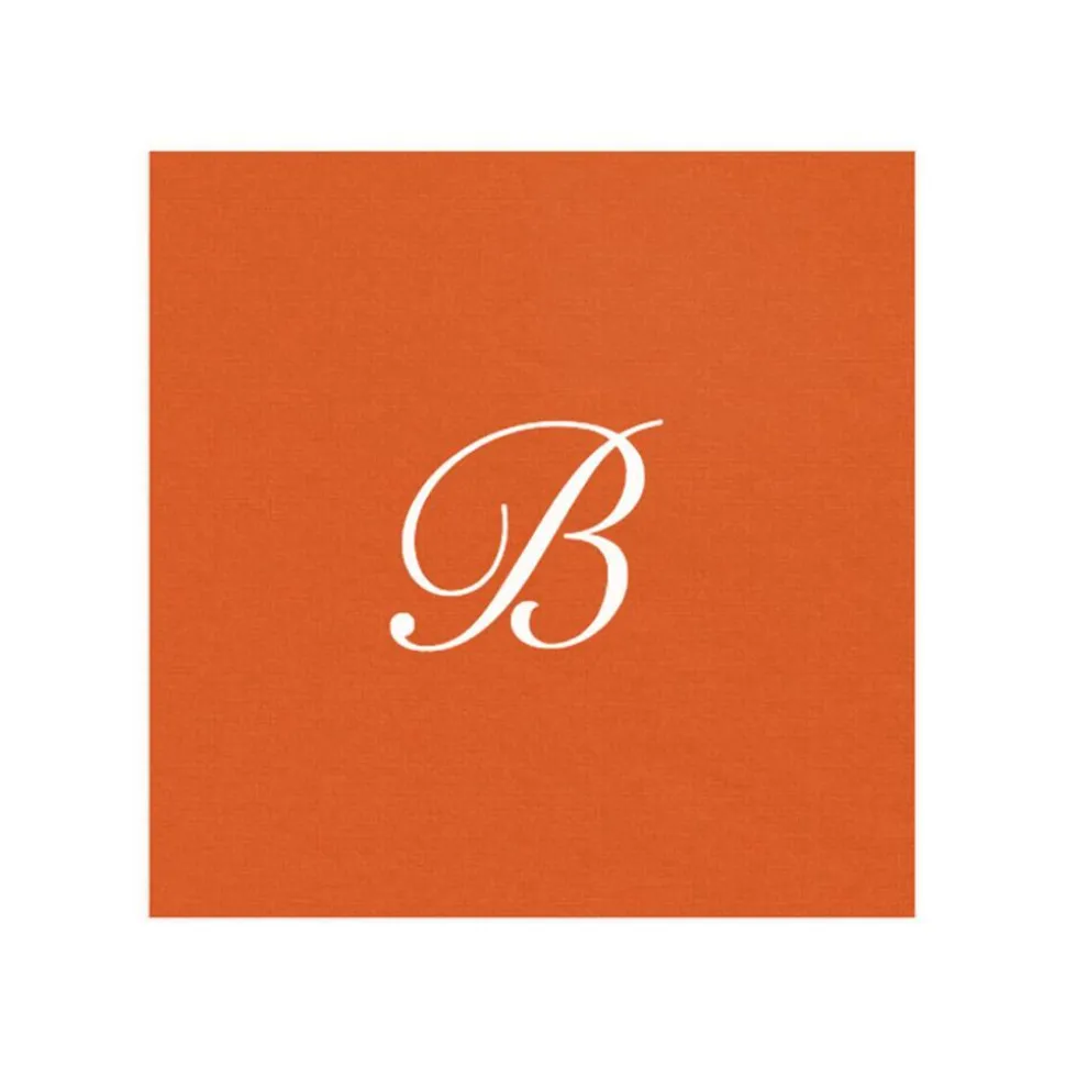 Personalized Single initial Paper Linen Cocktail Napkins