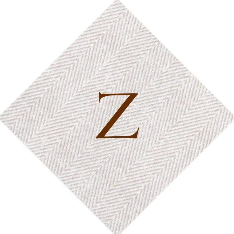 Personalized Single Initial Jute Cocktail Napkins