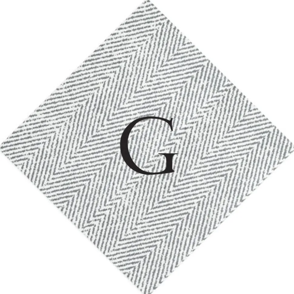 Personalized Single Initial Jute Cocktail Napkins