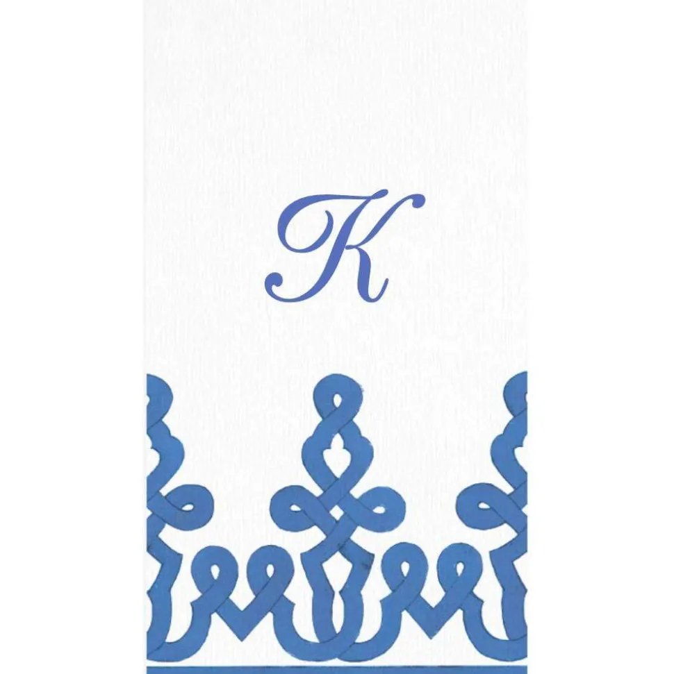Personalized Single Initial Passementerie Guest Towel Napkins