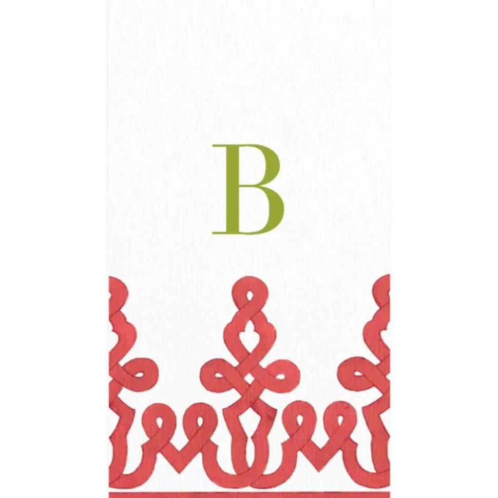 Personalized Single Initial Passementerie Guest Towel Napkins