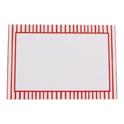 Pinstripe Red Place Cards Package 10 In