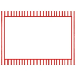 Pinstripe Red Place Cards Package 10 In