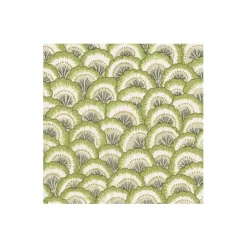 Pontchartrain Scallop Green Boxed Cocktail Napkins - 40 Per Box