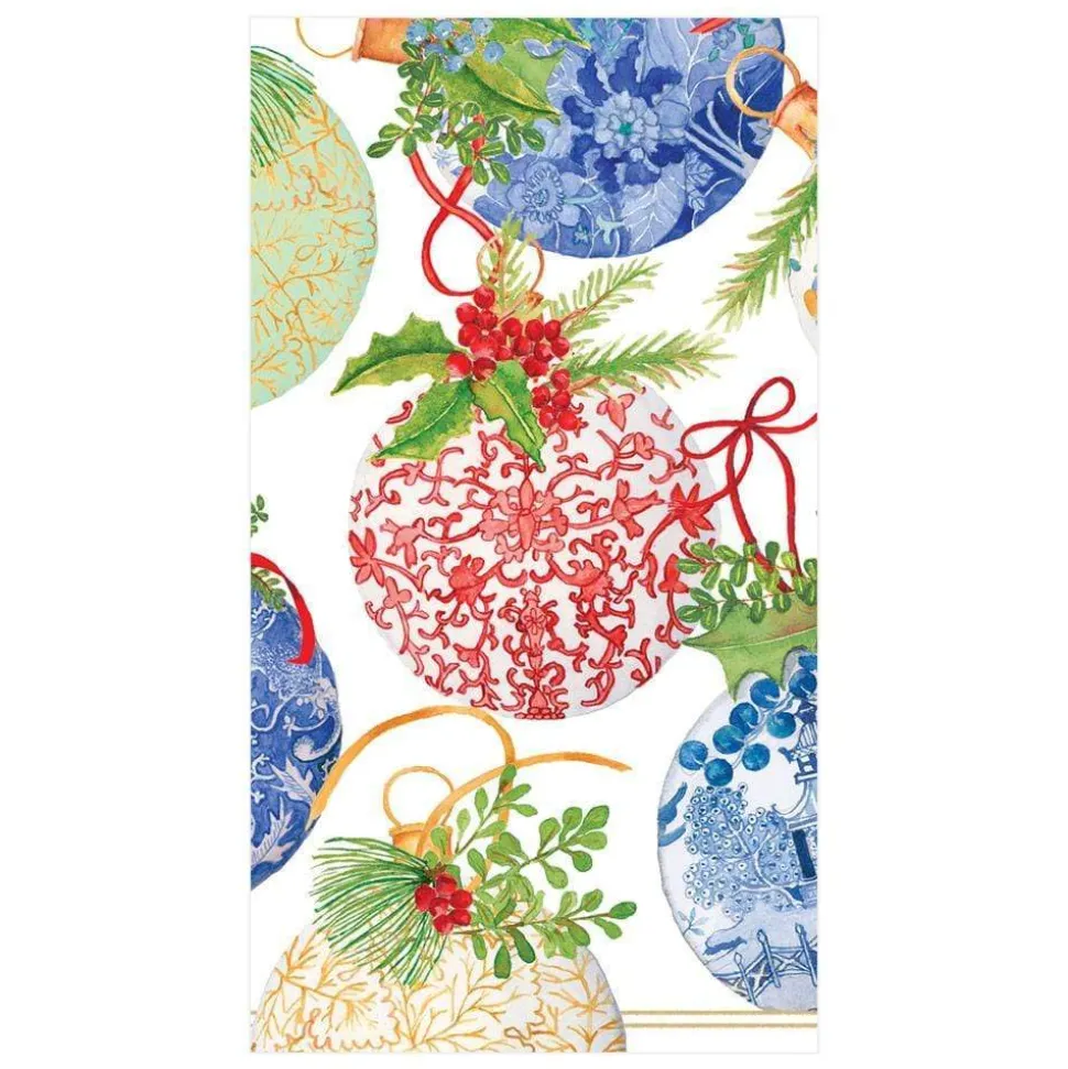 Porcelain Ornaments Paper Guest Towel Napkins - 15 Per Package