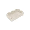 Rattan Scalloped Guest Towel Napkin Holders in Cream - 1 Napkin Holder