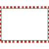 Red And White Stripe Border Adhesive Labels - 12 Per Package