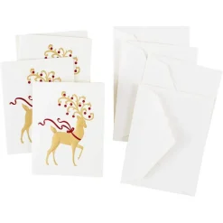 Reindeer Gift Enclosure Cards - 4 Mini Cards & 4 Envelopes