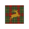 Reindeer Tartan Red Boxed Cocktail Napkins - includes 12 Boxed Cocktail Napkins