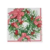 Ribbon Stripe Wreath Luncheon Napkins - 20 Per Package