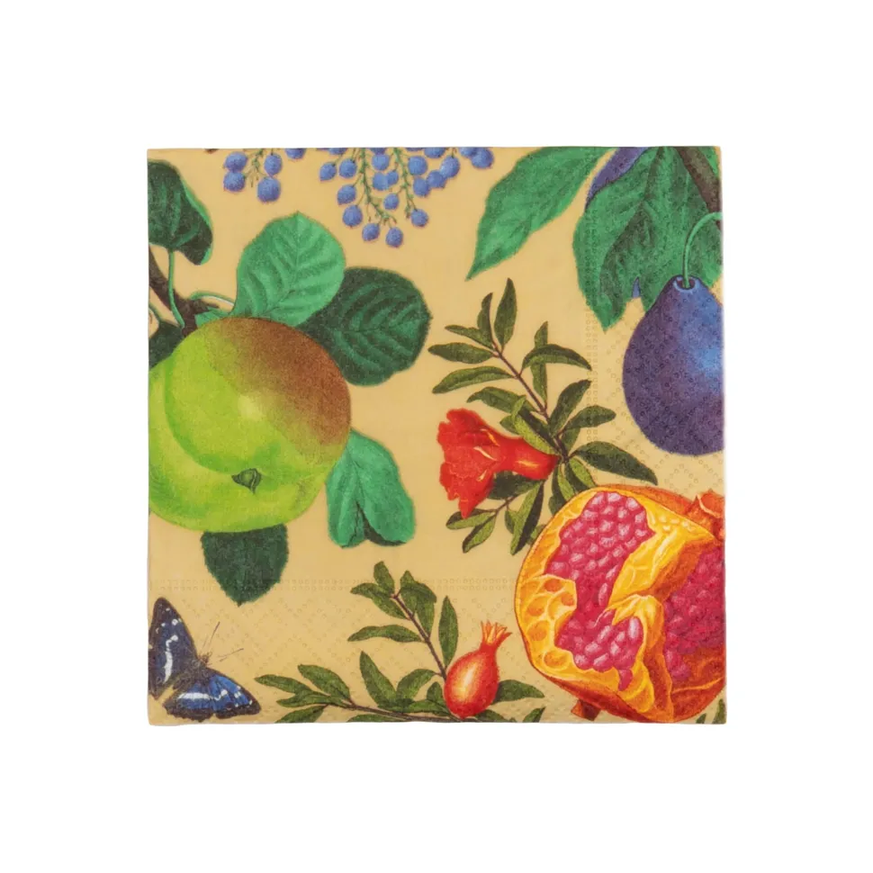 Royal Orchard Gold 2 Cocktail Napkins - includes 12 Cocktail Napkins