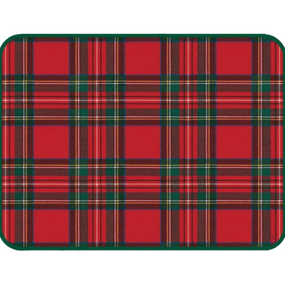 Royal Plaid Rectangle Paper Placemats - 12 Per Package