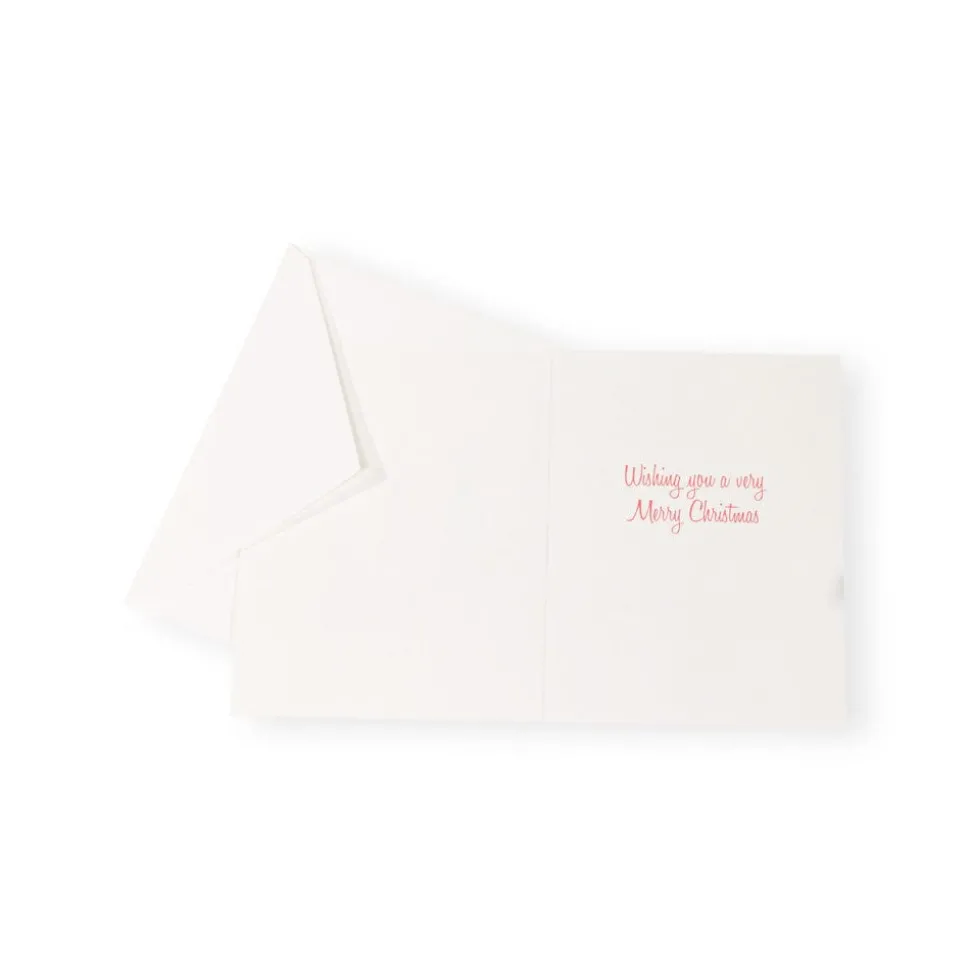 Santa And Little Trees Petite Boxed Christmas Cards - includes 15 cards & envelopes
