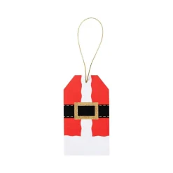 Santa Costume Classic Foil Gift Tags - 4 Per Package