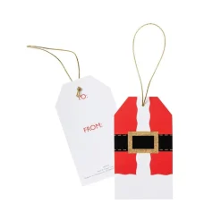 Santa Costume Classic Foil Gift Tags - 4 Per Package