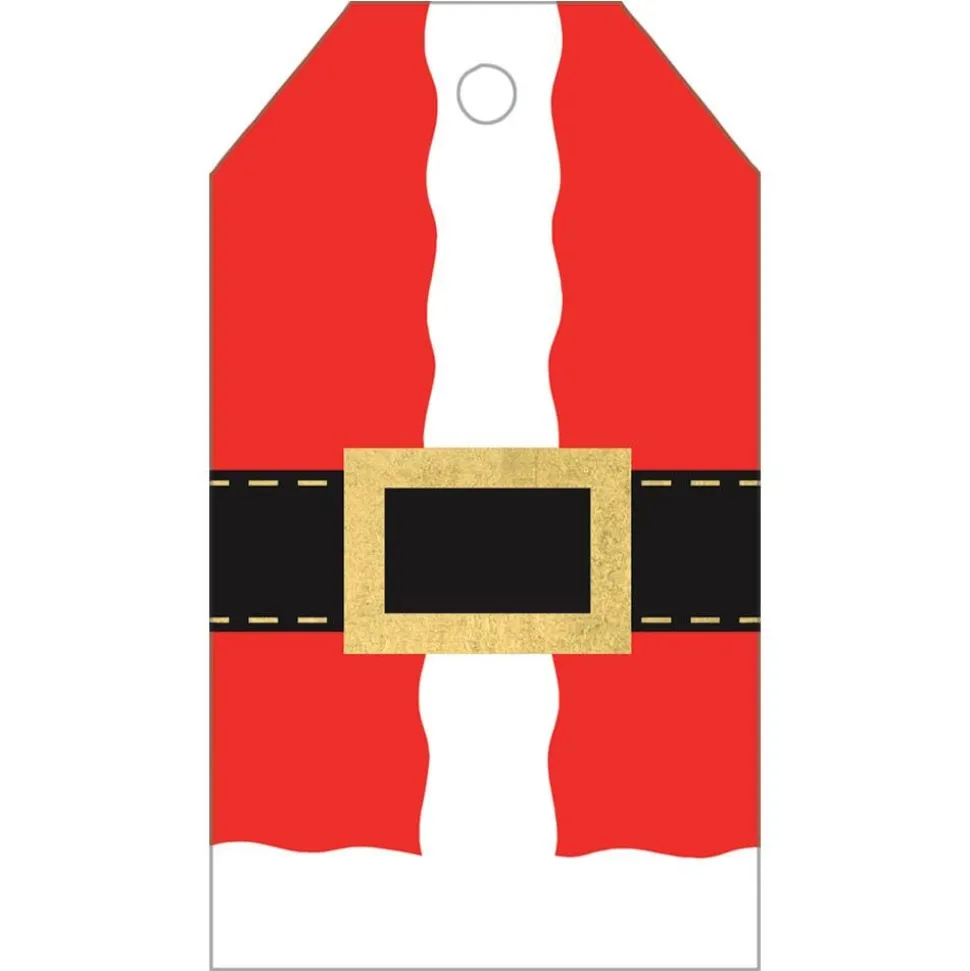 Santa Costume Classic Foil Gift Tags - 4 Per Package