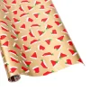 Santa Hat Toss Reversible Gift Wrapping Paper - 30" x 8' Roll