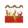 Santa's Bar Boxed Cocktail Napkins - includes 12 Boxed Cocktail Napkins