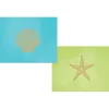 Sealife Assorted Foil Embossed Boxed Note Cards in Cool - 10 Note Cards & 10 Envelopes