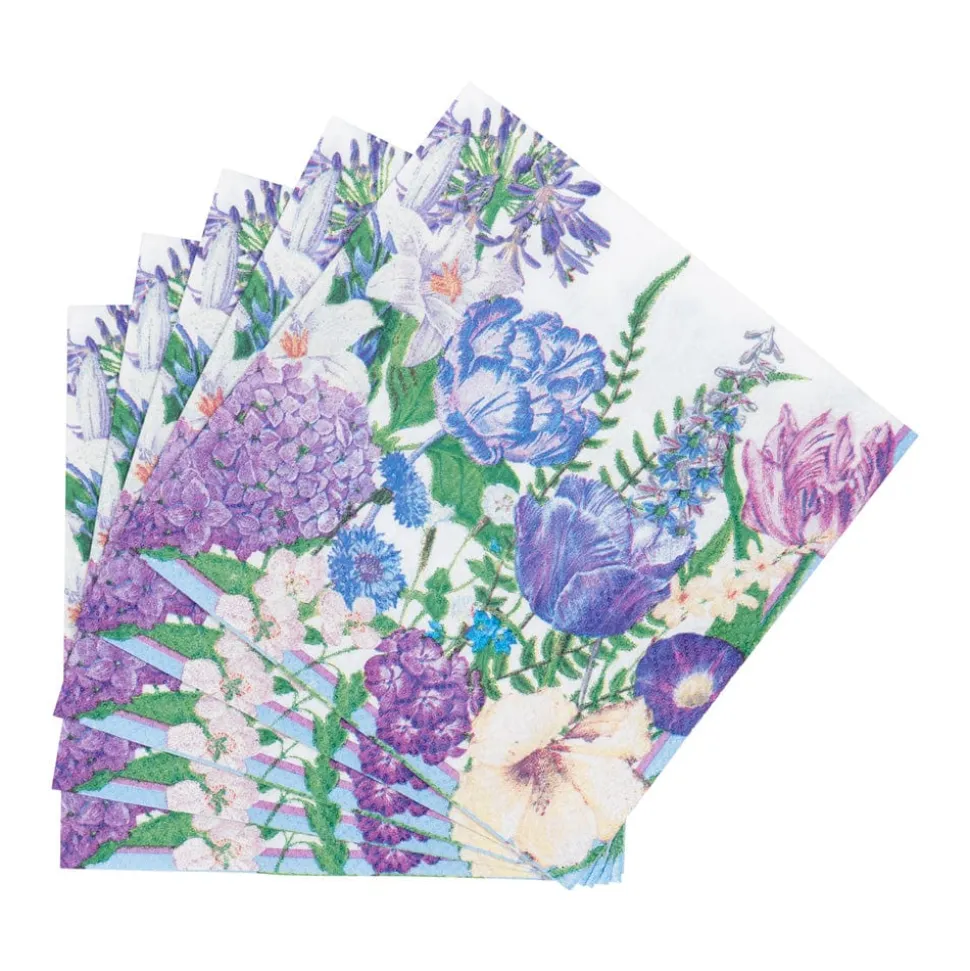 Shades Of Blue Cocktail Napkins - 20 Per Package