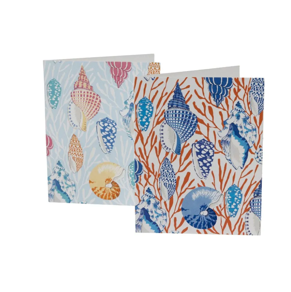 Shell Toile Assorted Boxed Note Cards - 10 Note Cards & 10 Envelopes