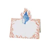Shell Toile Place Cards in Coral & Blue- 8 Per Package