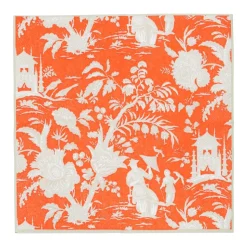 Silk Road Toile Mandarin Cocktail Napkins - 20 Per Package