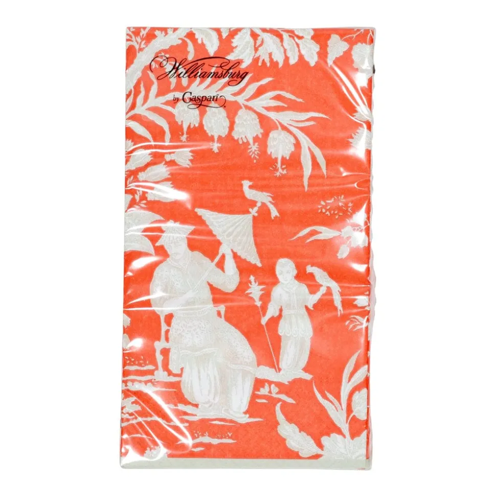 Silk Road Toile Mandarin Guest Towel Napkins - 15 Per Package