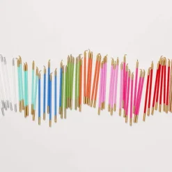 Slim Birthday Candles in Gold - 16 Candles Per Package