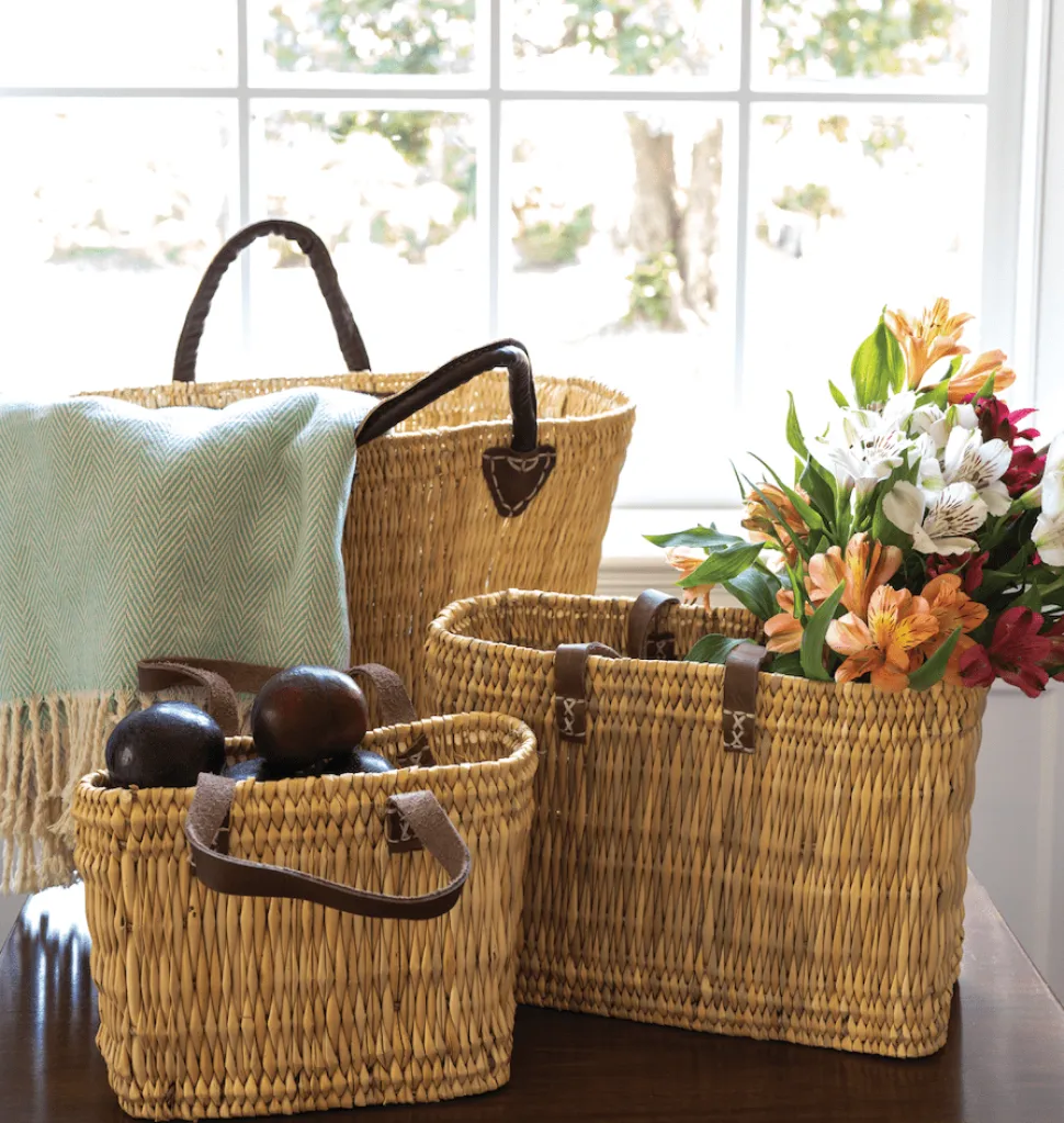 Small Rectangle Straw Tote 7" - 1 Each