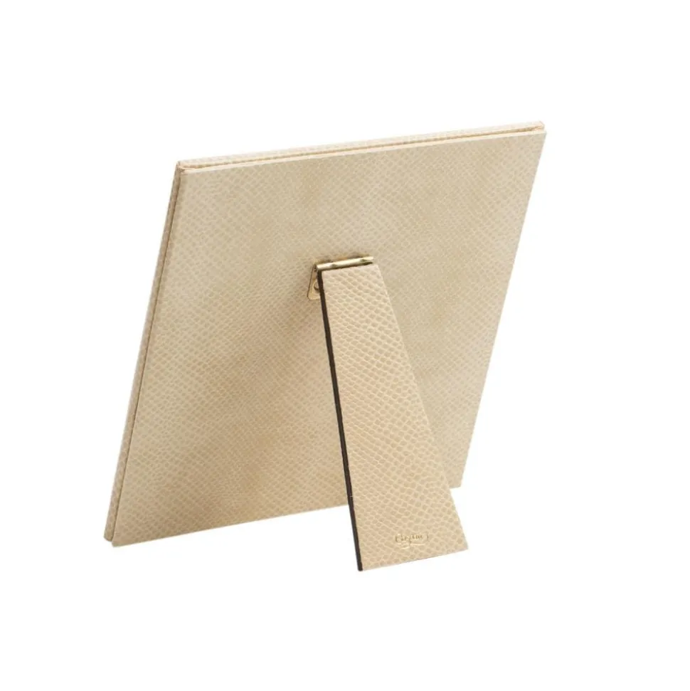 Snakeskin 4" Square Picture Frame in Ivory - 1 Each
