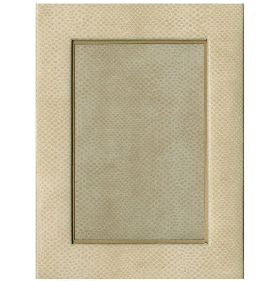 Snakeskin 4" x 6" Picture Frame in Ivory - 1 Each