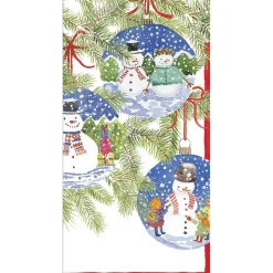 Snowman Ornaments Greeting Cards - 4 Per Package