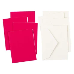 Solid Gift Enclosure Cards in Fuchsia - 4 Mini Cards & 4 Envelopes