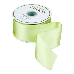 Solid Satin Wired Celadon Ribbon - 1 Spool Of Ribbon